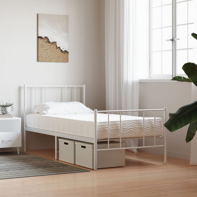 Materac piankowy, biały, 80x210 cm, twardość H2/H3