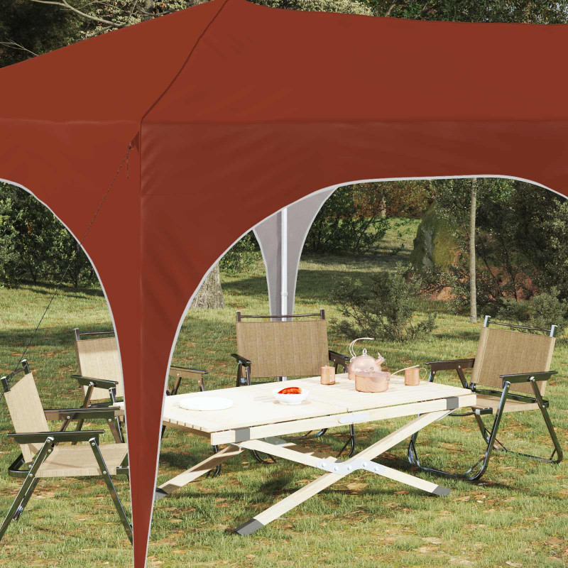 Namiot imprezowy rozkładany terakota 575 x 288 x 245 cm