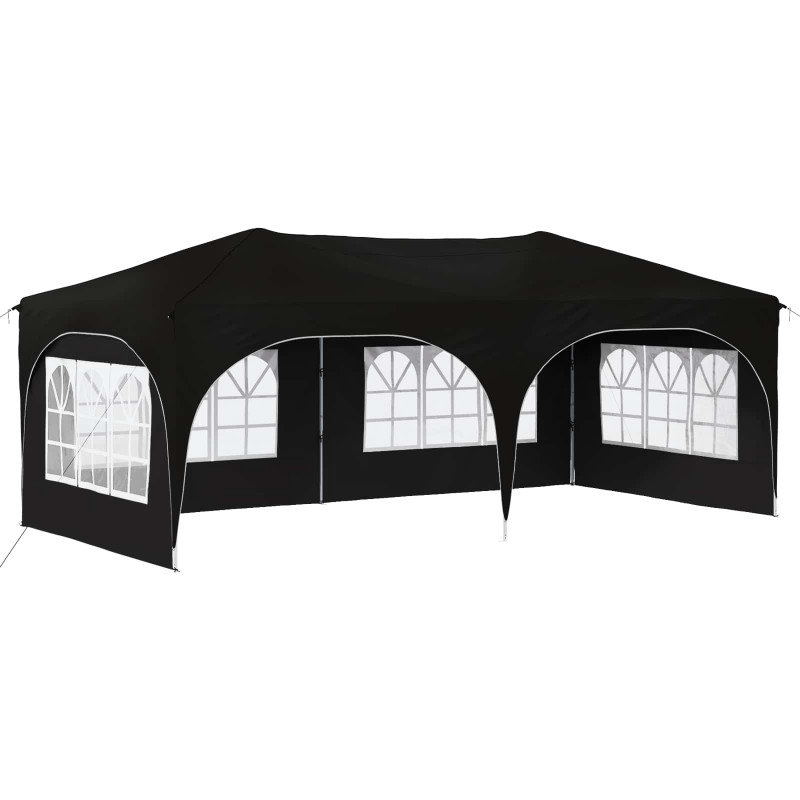 Namiot imprezowy rozkładany Czarny 575 x 288 x 245 cm