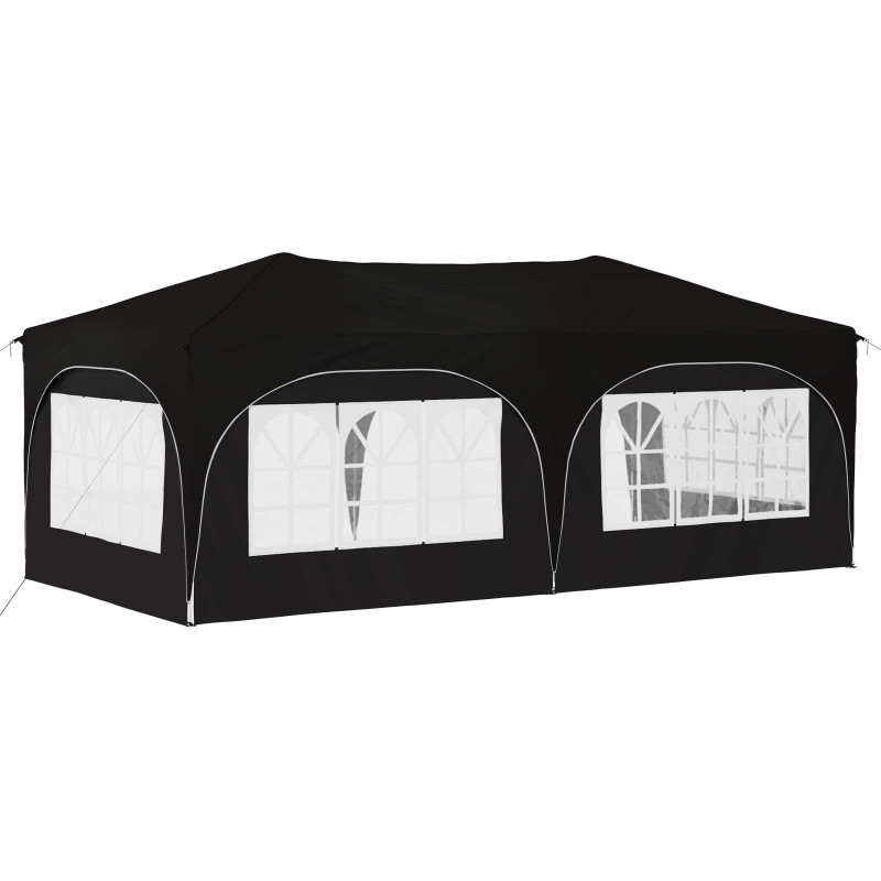 Namiot imprezowy rozkładany Czarny 575 x 288 x 245 cm