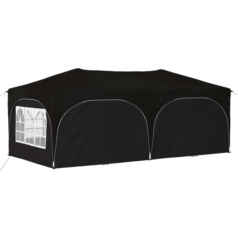 Namiot imprezowy rozkładany Czarny 575 x 288 x 245 cm