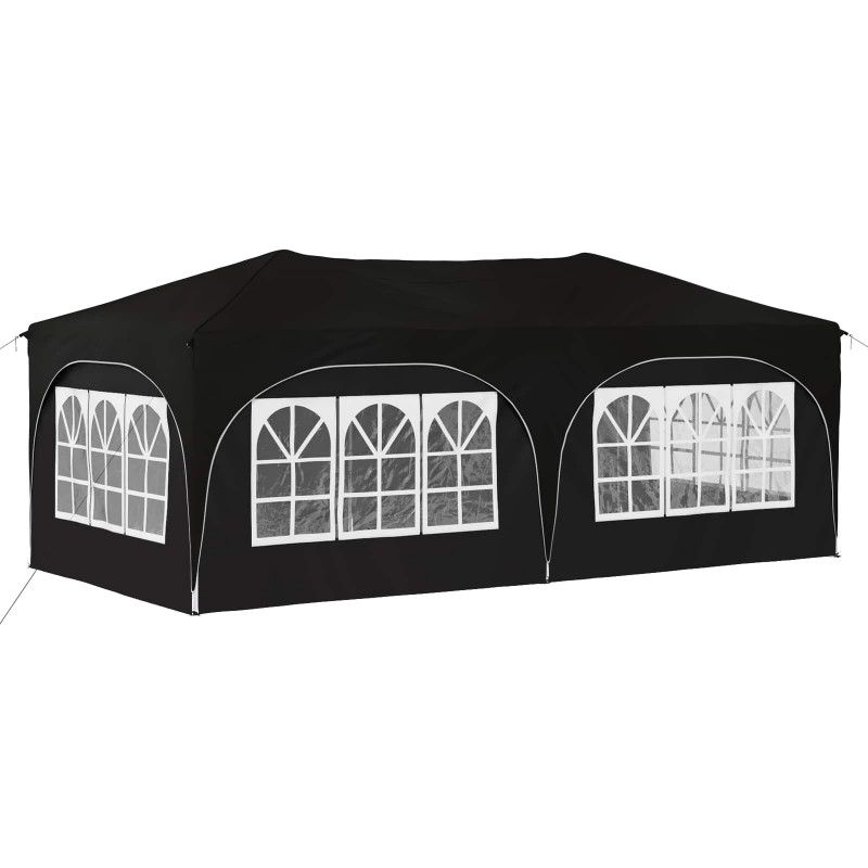 Namiot imprezowy rozkładany Czarny 575 x 288 x 245 cm