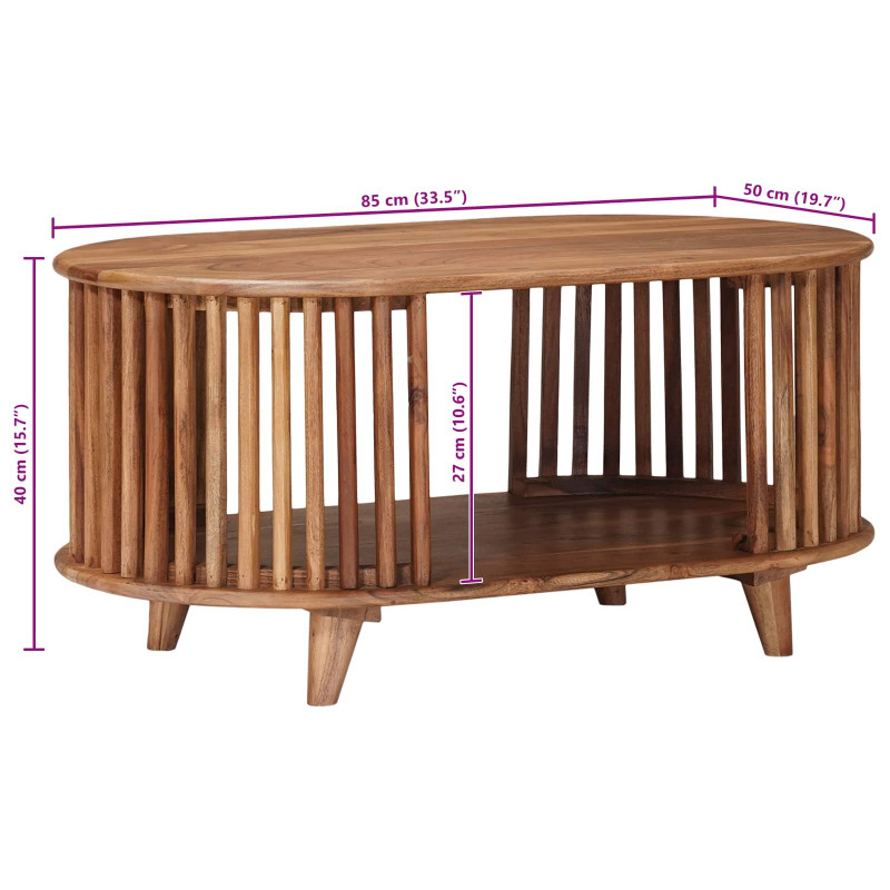 Stolik kawowy Naturalny 85 x 50 x 40 cm