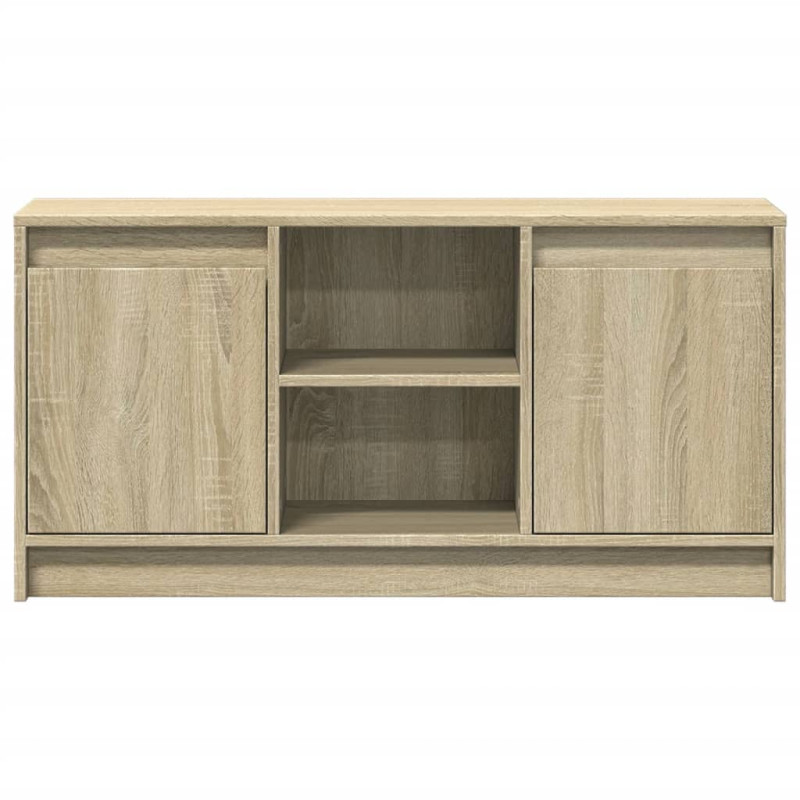Szafka pod TV z LED, dąb sonoma, 100x34x50 cm