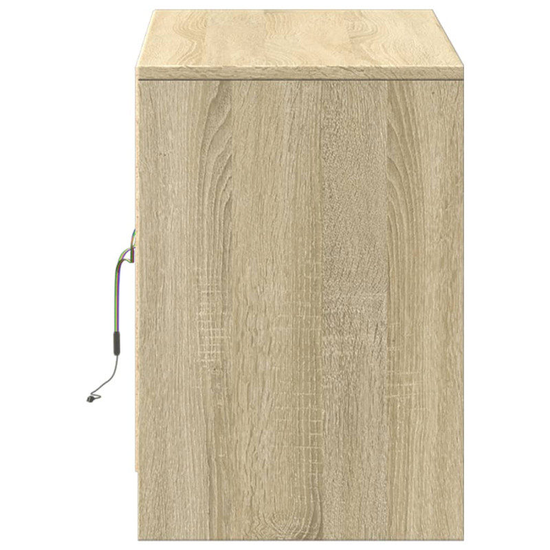 Szafka pod TV z LED, dąb sonoma, 100x34x50 cm