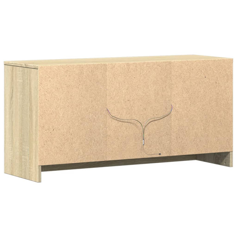 Szafka pod TV z LED, dąb sonoma, 100x34x50 cm