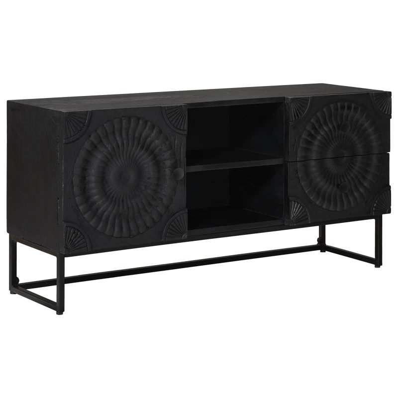 Szafka pod telewizor z szufladą z półką Czarny 105 x 30 x 54 cm