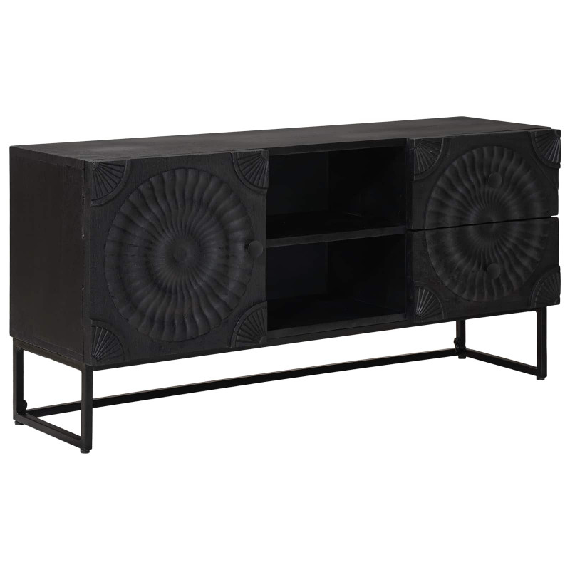 Szafka pod telewizor z szufladą z półką Czarny 105 x 30 x 54 cm