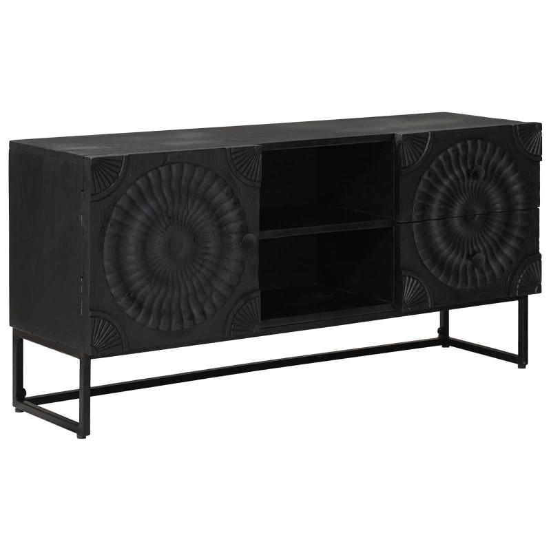 Szafka pod telewizor z szufladą z półką Czarny 105 x 30 x 54 cm