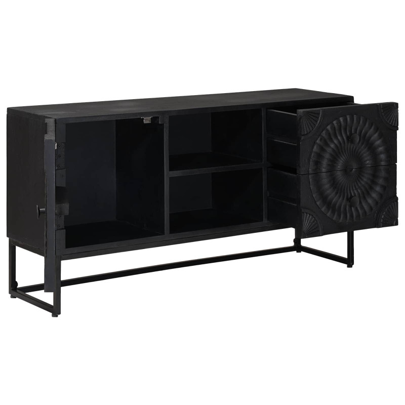 Szafka pod telewizor z szufladą z półką Czarny 105 x 30 x 54 cm