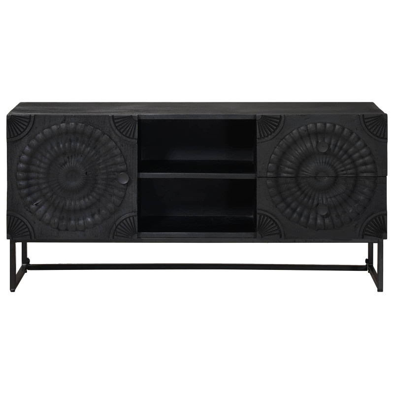 Szafka pod telewizor z szufladą z półką Czarny 105 x 30 x 54 cm