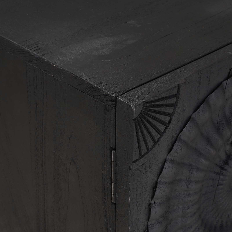 Szafka pod telewizor z szufladą z półką Czarny 105 x 30 x 54 cm