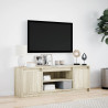 Szafka pod TV z LED, dąb sonoma, 139,5x34x50 cm