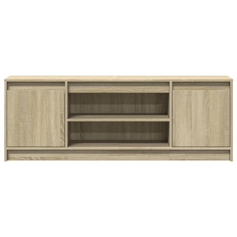 Szafka pod TV z LED, dąb sonoma, 139,5x34x50 cm