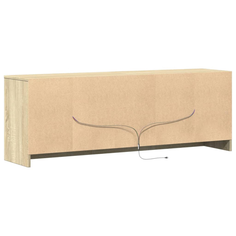 Szafka pod TV z LED, dąb sonoma, 139,5x34x50 cm