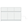 Szafka TV z LED, biała, 91x34x61 cm, materiał drewnopochodny