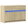Szafka TV z LED, dąb sonoma, 91x34x61 cm