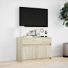 Szafka TV z LED, dąb sonoma, 91x34x61 cm