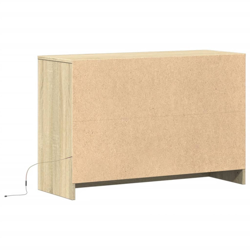 Szafka TV z LED, dąb sonoma, 91x34x61 cm