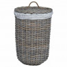 Kosz na pranie z pokrywą 2 pcs Kubu Szary Rattan Kubu