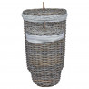 Kosz na pranie z pokrywą 2 pcs Kubu Szary Rattan Kubu