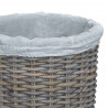 Kosz na pranie z pokrywą 2 pcs Kubu Szary Rattan Kubu