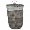 Kosz na pranie z pokrywą 2 pcs Kubu Szary Rattan Kubu