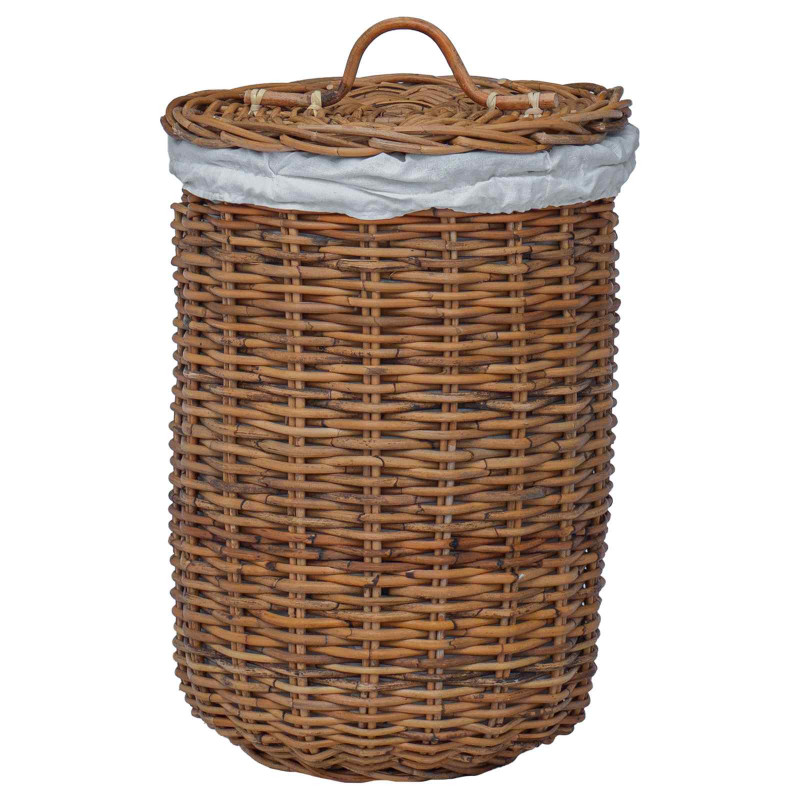 Kosz na pranie 2 pcs Brązowy Rattan Kubu