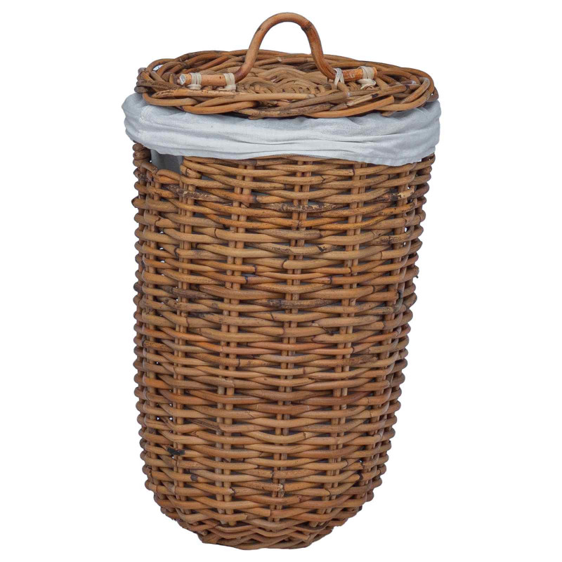 Kosz na pranie 2 pcs Brązowy Rattan Kubu