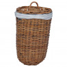Kosz na pranie 2 pcs Brązowy Rattan Kubu