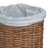 Kosz na pranie 2 pcs Brązowy Rattan Kubu