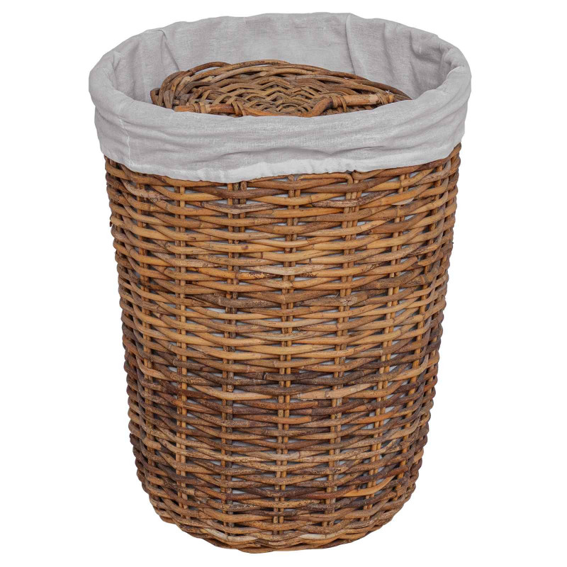 Kosz na pranie 2 pcs Brązowy Rattan Kubu