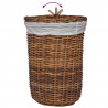 Kosz na pranie 2 pcs Brązowy Rattan Kubu