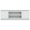 Szafka TV z LED, biała, 139,5x34x50 cm, materiał drewnopochodny