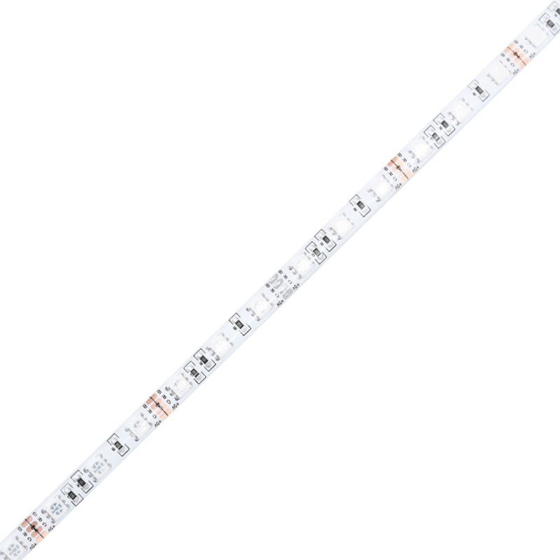 Szafka TV z LED, biała, 139,5x34x50 cm, materiał drewnopochodny