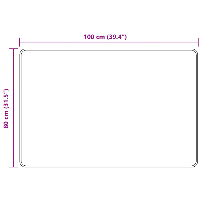 Chodnik dywanowy MARSA Beżowy 80 x 100 cm Poliester i PVC
