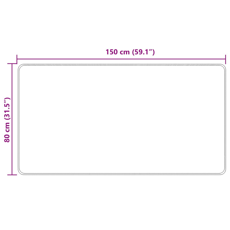 Chodnik dywanowy MARSA Beżowy 80 x 150 cm Poliester i PVC