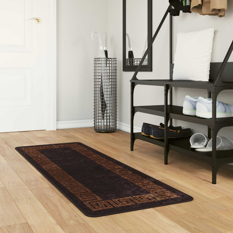 Chodnik dywanowy MARSA Czarny 50 x 150 cm Poliester i PVC