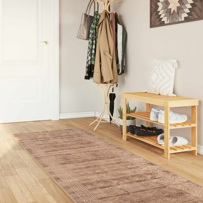 Chodnik dywanowy MARSA Biały 100 x 250 cm Poliester i PVC