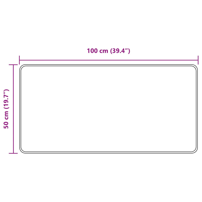 Chodnik dywanowy MARSA Czarny 50 x 100 cm Poliester i PVC