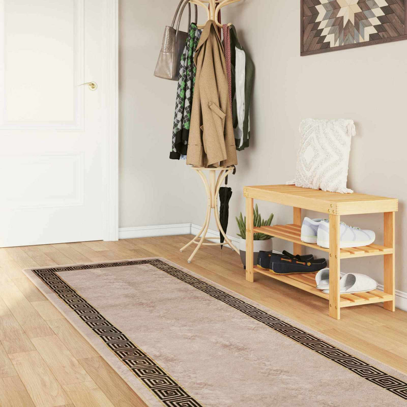 Chodnik dywanowy MARSA Czarny 80 x 450 cm Poliester i PVC