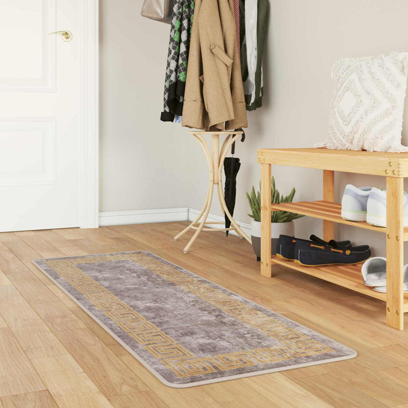 Chodnik dywanowy MARSA Szary 50 x 100 cm Poliester i PVC