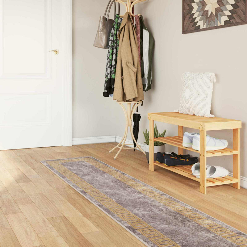 Chodnik dywanowy MARSA Szary 50 x 300 cm Poliester i PVC