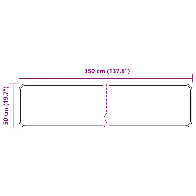 Chodnik dywanowy MARSA Szary 50 x 350 cm Poliester i PVC