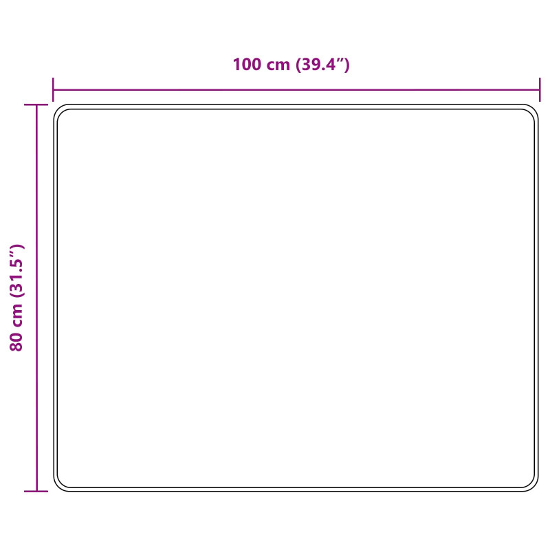 Chodnik dywanowy MARSA Szary 80 x 100 cm Poliester i PVC