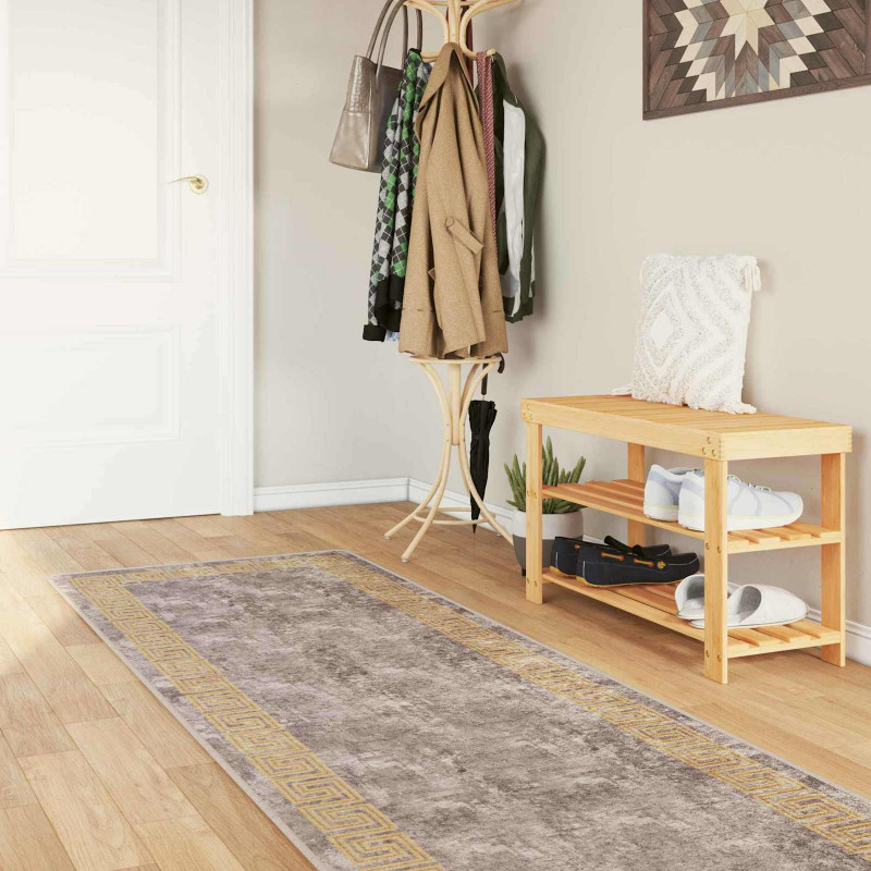 Chodnik dywanowy MARSA Szary 100 x 450 cm Poliester i PVC