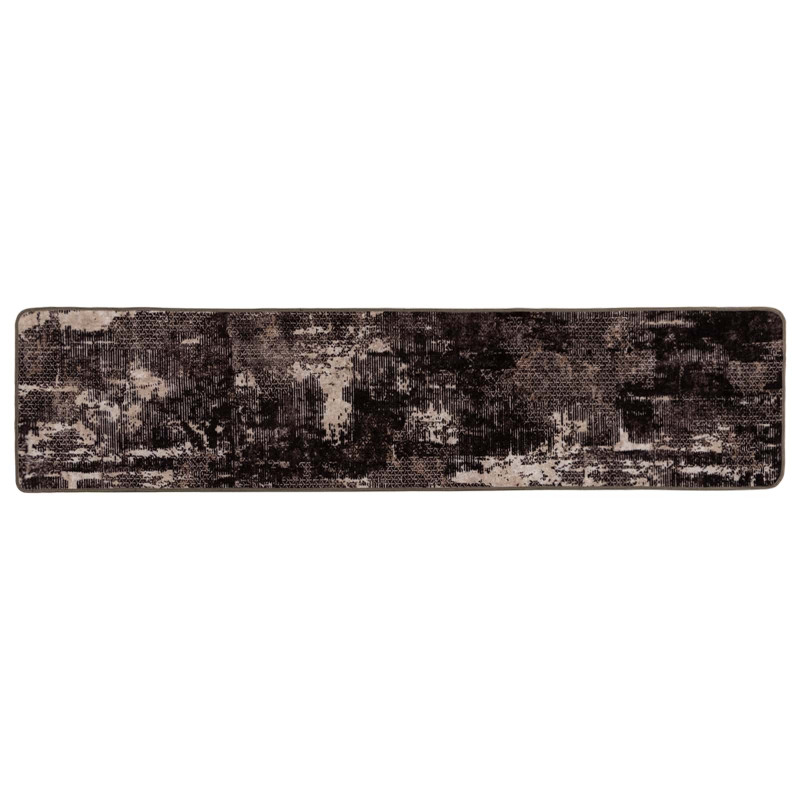 Chodnik dywanowy MARSA Czarny 80 x 450 cm Poliester i PVC