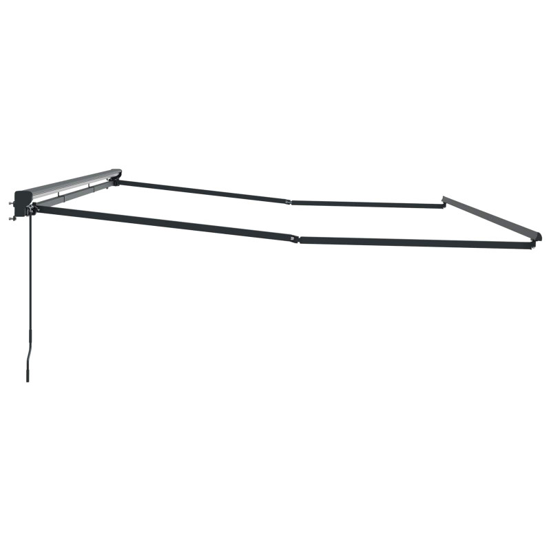 Rama manualnej markizy Z regulacją Antracyt 4 x 2 m Stal