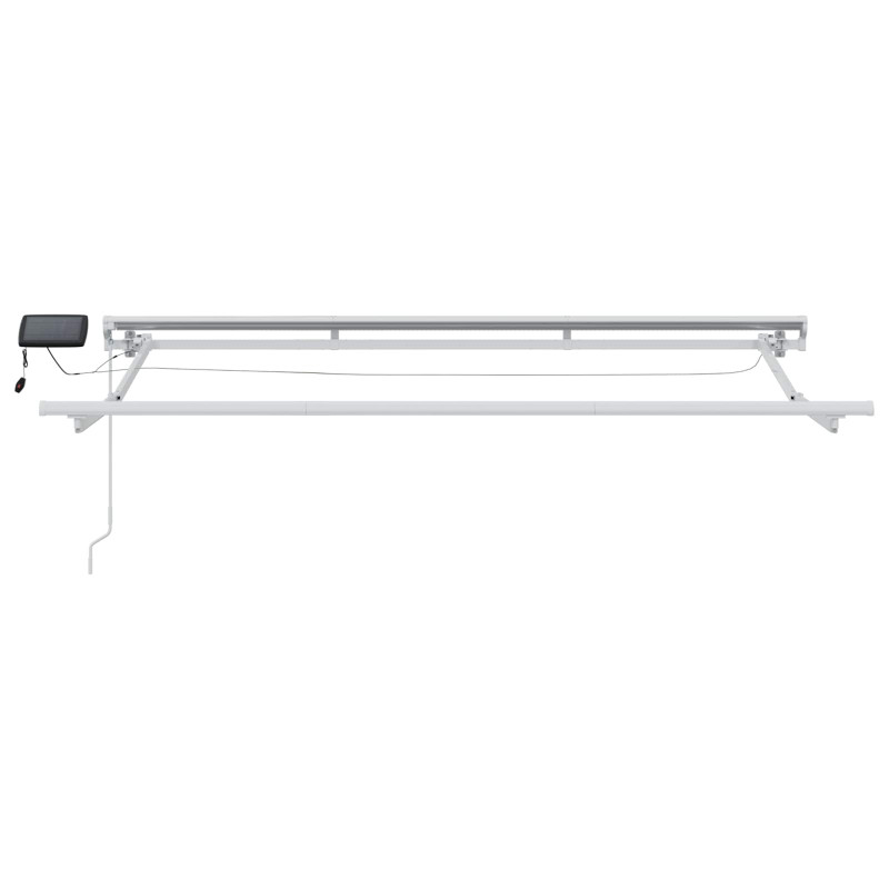 Ręczny ramowy zewnętrzny markizowy z LED Biały 3 x 2,5 m