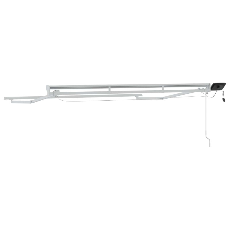 Ręczny ramowy zewnętrzny markizowy z LED Biały 3 x 2,5 m